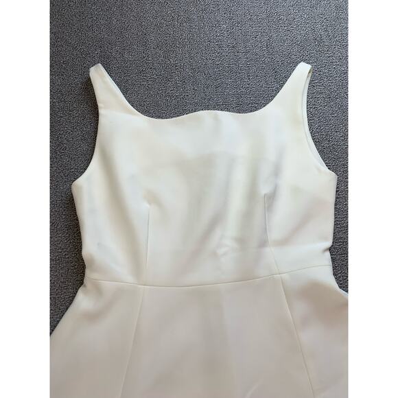 Jansan Mini Dress White Fit to Flare Skater Size Medium - Picture 3 of 9